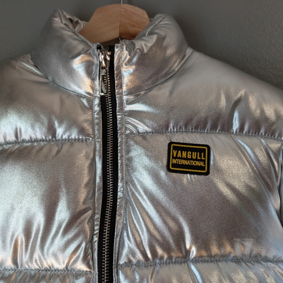 Vangull Silver Puffer Jacket Women's XL - Picture 3 of 7